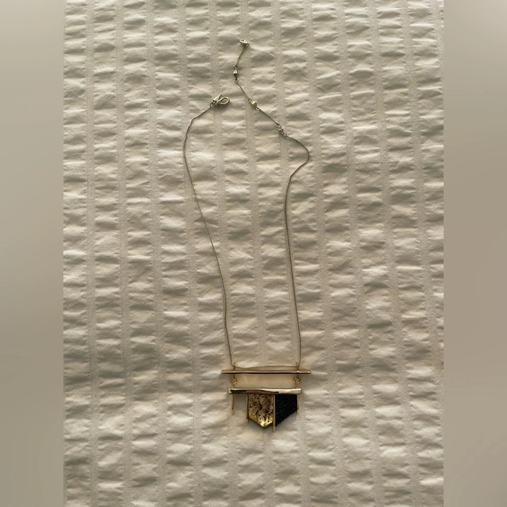 Alexis Bittar Black and Gold Pendant Necklace ORIGINAL PACKAGING! - Picture 5 of 5